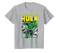 Marvel Hulk Breakout Comic Cover T-Shirt, Enfant, Gris Chiné, 10 Ans