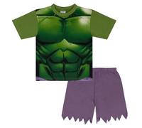 Marvel Hulk Novelty, 100% Coton Ensemble de Pyjama à Manches Courtes, Avengers, 5-6 Ans: 116cm, Vert