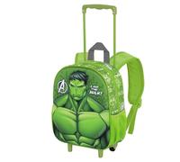 Sac à dos 3D à Roulettes Petit - Marvel Hulk Rage - Vert - Taille Unique Vert