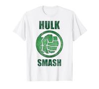 Marvel Hulk Smash Fist Circle Logo Green Stone Poster T-Shirt
