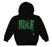 Marvel Hulk Text Sweat à Capuche, Black, 12-13 Years Garçon