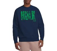 Marvel Hulk Text Sweat-Shirt Unisexe, Bleu Marine, XL