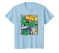 Marvel Hulk The Strongest of All T-Shirt, Enfant, Bleu Céleste, 4 Ans