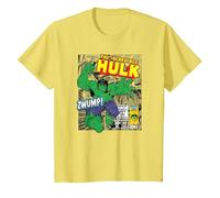 Marvel Hulk The Strongest of All T-Shirt, Enfant, Citron, 10 Ans