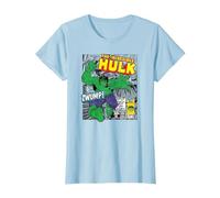Marvel Hulk The Strongest of All T-Shirt, Femme, Bleu Céleste, S