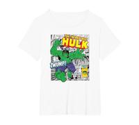 Marvel Hulk The Strongest of All T-Shirt, Femme Grandes Tailles, Blanc, 4X