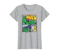 Marvel Hulk The Strongest of All T-Shirt, Femme, Gris Chiné, M