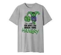 Marvel « I'm Sorry for What I Did When I Was Hangry » MEMARCOTS276 T-Shirt Homme, Gris Melange, Taille XL