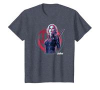 Marvel Infinity War Black Widow Icon Tech T-Shirt, Enfant, Bleu Chiné, 8 Ans