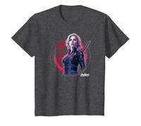 Marvel Infinity War Black Widow Icon Tech T-Shirt, Enfant, Chiné Foncé, 8 Ans