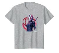 Marvel Infinity War Black Widow Icon Tech T-Shirt, Enfant, Gris Chiné, 8 Ans
