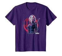 Marvel Infinity War Black Widow Icon Tech T-Shirt, Enfant, Violet, 8 Ans