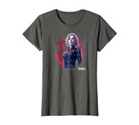 Marvel Infinity War Black Widow Icon Tech T-Shirt, Femme, Asphalte, S