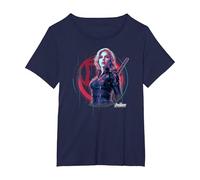 Marvel Infinity War Black Widow Icon Tech T-Shirt, Femme Grandes Tailles, Bleu Marine, 1X