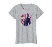Marvel Infinity War Black Widow Icon Tech T-Shirt, Femme, Gris Chiné, S