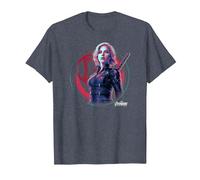 Marvel Infinity War Black Widow Icon Tech T-Shirt, Homme, Bleu Chiné, S