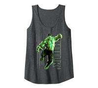 Marvel Infinity War Incredible Hulk Jump Smash Débardeur, Femme, Chiné Foncé, S