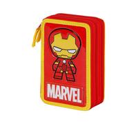 Marvel Iron Man Alloy Trousse à crayons triple compartiment, rouge