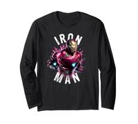 Marvel Iron Man Avengers Endgame Suit Bursting Portrait Manche Longue