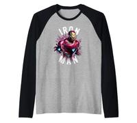 Marvel Iron Man Avengers Endgame Suit Bursting Portrait Manche Raglan