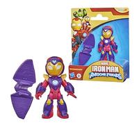 Marvel Iron Man et Ses Amis Extraordinaires, Figurine Ironheart de 7,5 cm avec Accessoire, Jouets de Super-héros pour Enfants, dès 3 Ans