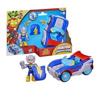 Marvel Iron Man et Ses Amis Extraordinaires, Figurine Thor de 7,5 cm et véhicule Foudremobile, Jouets de Super-héros, dès 3 Ans