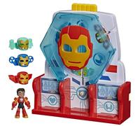 Marvel Iron Man et Ses Amis Extraordinaires Salle des armures, Figurine de 7,5 cm et Accessoires, Jouets de Super-héros, dès 3 Ans