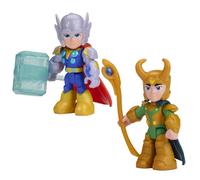 Marvel Iron Man et Ses Amis Extraordinaires Thor et Loki, Pack de 2 Figurines de 7,5 cm, Jouets de Super-héros, dès 3 Ans