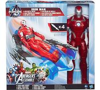 Marvel Iron Man Figure With Battle Racer Avengers Titan Hero Series