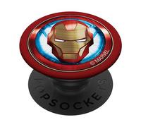 Marvel Iron Man Helmet Icon PopSockets PopGrip Adhésif