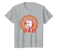 Marvel Iron Man Invincible Dad Father's Day T-Shirt, Enfant, Gris Chiné, 12 Ans