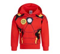 Marvel Iron Man Sweat à Capuche Officiel pour Enfants, 100% Coton, 3-4 Ans: 104cm, Rouge