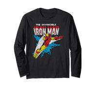 Marvel Iron Man The Invincible Iron Man Classic Art Vintage Manche Longue