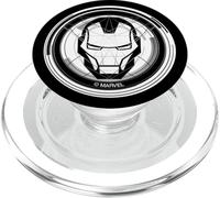 Marvel Iron Man Tony Stark Digital Icon Black and White PopSockets PopGrip pour MagSafe