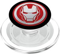 Marvel Iron Man Tony Stark Icon Red and Silver PopSockets PopGrip pour MagSafe