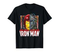Marvel Iron Man Tony Stark Tech sous le casque et le logo T-Shirt