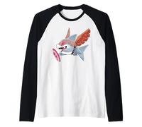 Marvel Jeff The Land Shark in Captain America Costume Manche Raglan