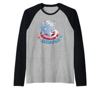 Marvel Jeff The Land Shark Red White and Awesome Americana Manche Raglan