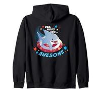 Marvel Jeff The Land Shark Red White and Awesome Americana Sweat à Capuche