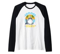 Marvel Jeff The Land Shark Summer Vibes Beach Vacation Manche Raglan