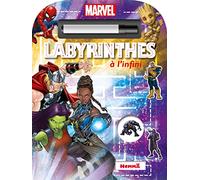 Marvel - Labyrinthes à l'infini - Livre-jeu avec feutre effaçable - Dès 5 ans