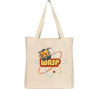 Marvel LEGEND ICON Officiel Antman - The Wasp Atomic imprimés 100% coton |Réutilisable | Longue poignée | Voyages et achats |Sac fourre-tout 38 * 40 CM,Taille unique,Ecru