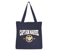 Marvel LEGEND ICON Officiel Captain Est 2023 imprimés 100% coton |Réutilisable | Longue poignée | Voyages et achats |Sac fourre-tout 38 * 40 CM,Taille unique,Navy