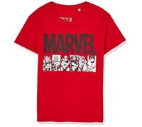 Marvel Legend Icon Officiel Comics Group imprimé T-Shirt pour Garçon Col Ras du Cou Manches Courtes Coton Coupe régulière,Rough_Taille 6 Ans