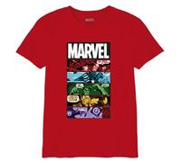 Marvel Legend Icon Officiel Comics Group imprimé T-Shirt pour Garçon Col Ras du Cou Manches Courtes Coton Coupe régulière,Rouge_Taille 8 Ans