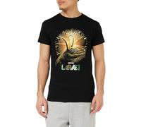 Marvel Legend Icon Officiel Crocodile Loki Multiverse imprimé T-Shirt pour Hommes Col Ras du Cou Manches Courtes Coton Coupe régulière,Noir_3XL
