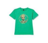 Marvel Legend Icon Officiel Groot Crown Logo imprimé T-Shirt pour Garçon Col Ras du Cou Manches Courtes Coton Coupe régulière,Vert Pomme_Taille 10 Ans