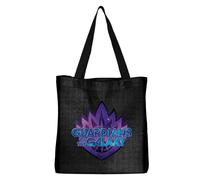 Marvel LEGEND ICON Officiel Guardian Galaxy Logo imprimés 100% coton |Réutilisable | Longue poignée | Voyages et achats |Sac fourre-tout 38 * 40 CM,Taille unique,Blanc