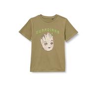 Marvel Legend Icon Officiel Guardians Groot Crown imprimé T-Shirt pour Garçon Col Ras du Cou Manches Courtes Coton Coupe régulière,Garçon_Taille 14 Ans