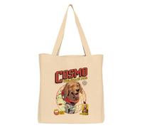 Marvel LEGEND ICON Officiel Guardians Of The Galaxy - Cosmo Space Dog imprimés 100% coton |Réutilisable | Longue poignée | Voyages et achats |Sac fourre-tout 38 * 40 CM,Taille unique,Natural